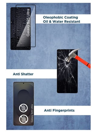 2pack Samsung Galaxy S25 Ultra screen protector[made of tempered glass,][high definition and transparent][scratch-resistant][supports fingerprint unlocking] - view 4